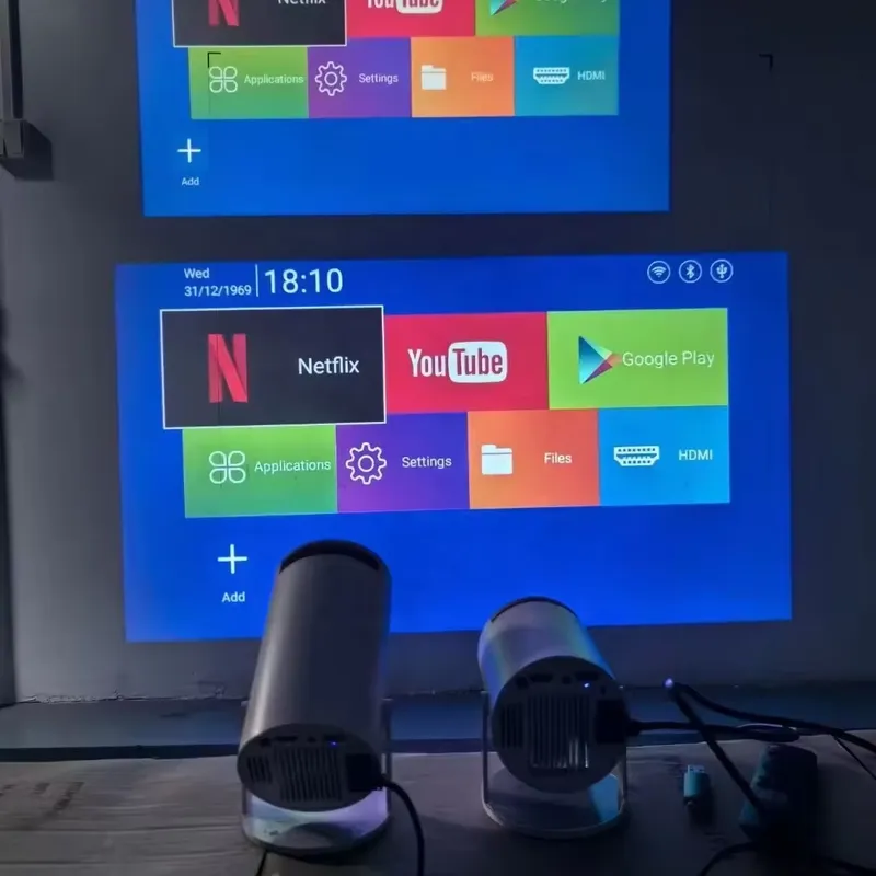 Smart Home Tablet - Neuester HY300 Pro Smart Projektor Auto