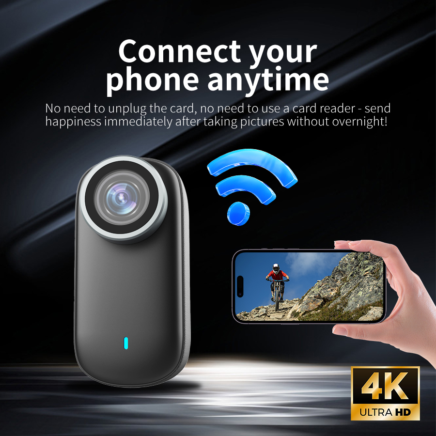 Smart Home Kamera - UHD 4K Mini-Thumb-Kamera Action-Spionagekamera Smart Home