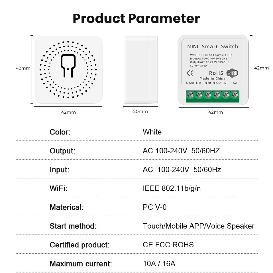 Tuya mini 16a wifi schalter sm – Smart Home Villa Bewertung und Preis